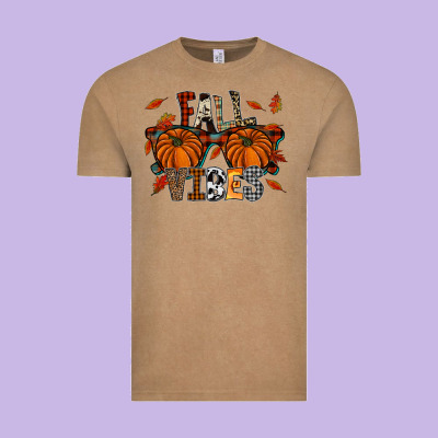 Autumn Style With Pumpkins Vintage Tee Designed By Cowhidedigitalart