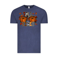 Vintage Denim autumn style with pumpkins Vintage Tee - CowhideDigitalArt