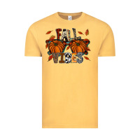 Vintage Mustard autumn style with pumpkins Vintage Tee - CowhideDigitalArt