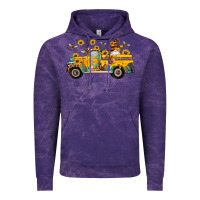 Cloud Purple western bee gnomes truck sunflowers honeycomb beehive honey turquoise Vintage Hoodie - Artiststas