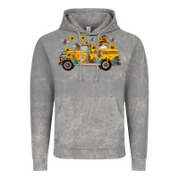 Cloud Rock western bee gnomes truck sunflowers honeycomb beehive honey turquoise Vintage Hoodie - Artiststas