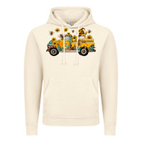 Vintage Artic western bee gnomes truck sunflowers honeycomb beehive honey turquoise Vintage Hoodie - Artiststas