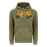 Vintage Olive western bee gnomes truck sunflowers honeycomb beehive honey turquoise Vintage Hoodie - Artiststas