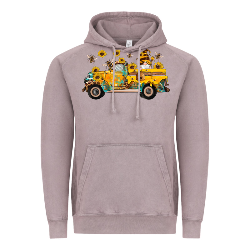 Western Bee Gnomes Truck Sunflowers Honeycomb Beehive Honey Turquoise Vintage Hoodie by Artiststas | Teevron