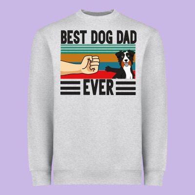 Best Dog Dad Ever Heavyweight Sweatshirt Designed By Bettercallsaul