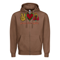 Chestnut Peace Love Lupita Zipper Hoodie - Jasminsmagicworld