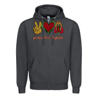 Smoke Peace Love Lupita Zipper Hoodie - Jasminsmagicworld