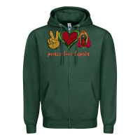 Sports Green Peace Love Lupita Zipper Hoodie - Jasminsmagicworld