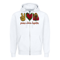 White Peace Love Lupita Zipper Hoodie - Jasminsmagicworld