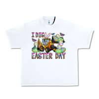 White I Dig Easter Day Urban Heavy Tee - CowhideDigitalArt