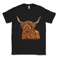 Black highland cow Classic Tee - RanaPortraitStore