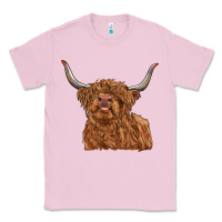 Bubblegum Pink highland cow Classic Tee - RanaPortraitStore