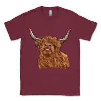 Burgundy highland cow Classic Tee - RanaPortraitStore