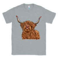 Heather Grey highland cow Classic Tee - RanaPortraitStore
