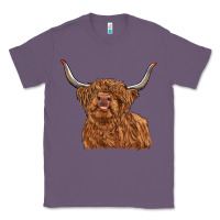 Lavender highland cow Classic Tee - RanaPortraitStore