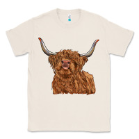 Natural highland cow Classic Tee - RanaPortraitStore