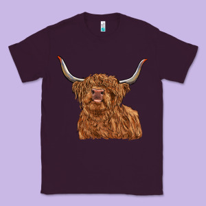 Highland Cow Classic Tee Designed By Ranaportraitstore
