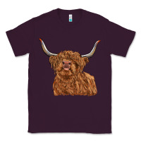 Plum highland cow Classic Tee - RanaPortraitStore