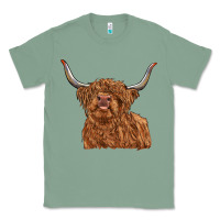 Sage highland cow Classic Tee - RanaPortraitStore