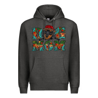 Charcoal Heather christmas dog mom dachshund Premium Hoodie - RanaPortraitStore