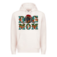 Pale Pink christmas dog mom dachshund Premium Hoodie - RanaPortraitStore