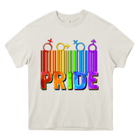 Cream Pride Barcode Heavy Core Tee - FaDigitalArtStudio