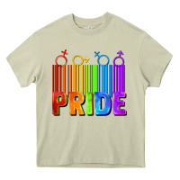 Mossy Pride Barcode Heavy Core Tee - FaDigitalArtStudio