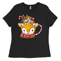 Black coffee cups animal Ladies Tee - CowhideDigitalArt