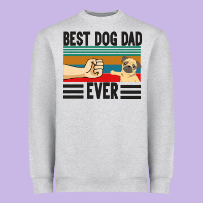 Best Dog Dad Ever Heavyweight Sweatshirt Designed By Bettercallsaul