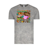 Cloud Rock Life Begins After Coffee Vintage Tee - CowhideDigitalArt