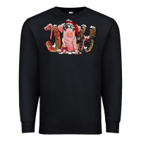 Black joy with pig Premium Sweatshirt - RanaPortraitStore