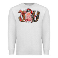 Oatmeal Heather joy with pig Premium Sweatshirt - RanaPortraitStore