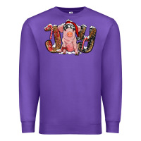 Purple joy with pig Premium Sweatshirt - RanaPortraitStore