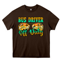 Chocolate Brown Bus Driver Off Duty Heavy Core Tee - Jasminsmagicworld