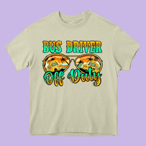 Bus Driver Off Duty Heavy Core Tee Designed By Jasminsmagicworld