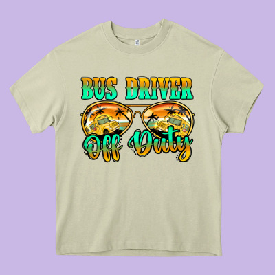 Bus Driver Off Duty Heavy Core Tee Designed By Jasminsmagicworld