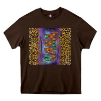 Chocolate Brown Leopard nana Heavy Core Tee - FaDigitalArtStudio