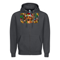 Smoke dachshund christmas joy Zipper Hoodie - RanaPortraitStore
