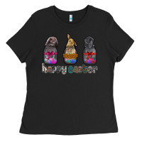 Black Happy Easter Ladies Tee - CowhideDigitalArt