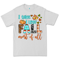 Dove Grey i think i love fall most of all Premium Tee - BundleAndBundleShop