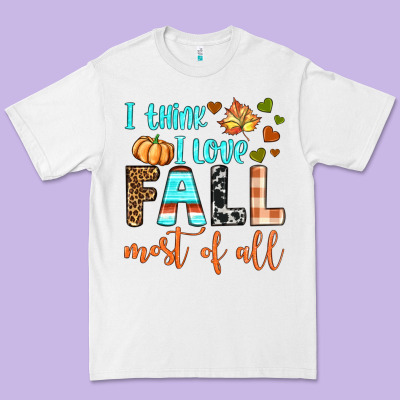 I Think I Love Fall Most Of All Premium Tee Designed By Bundleandbundleshop