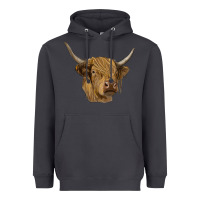 Smoke highland cow Heavyweight Hoodie - RanaPortraitStore