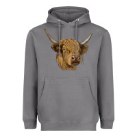 Storm highland cow Heavyweight Hoodie - RanaPortraitStore