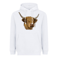 White highland cow Heavyweight Hoodie - RanaPortraitStore