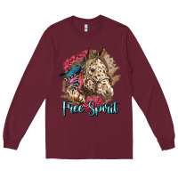 Burgundy free spirit appaloosa horse Long Sleeve Tee - LillyAllenDesigns