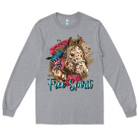 Heather Grey free spirit appaloosa horse Long Sleeve Tee - LillyAllenDesigns