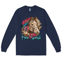 Navy free spirit appaloosa horse Long Sleeve Tee - LillyAllenDesigns