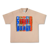 Burro Land of the Free 4th of July Brushstroke Urban Heavy Tee - Jasminsmagicworld