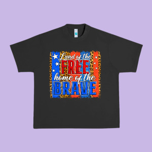Land Of The Free 4th Of July Brushstroke Urban Heavy Tee Designed By Jasminsmagicworld