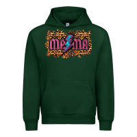Forest Green Leopard Mama Lightning Urban Hoodie - RanaPortraitStore